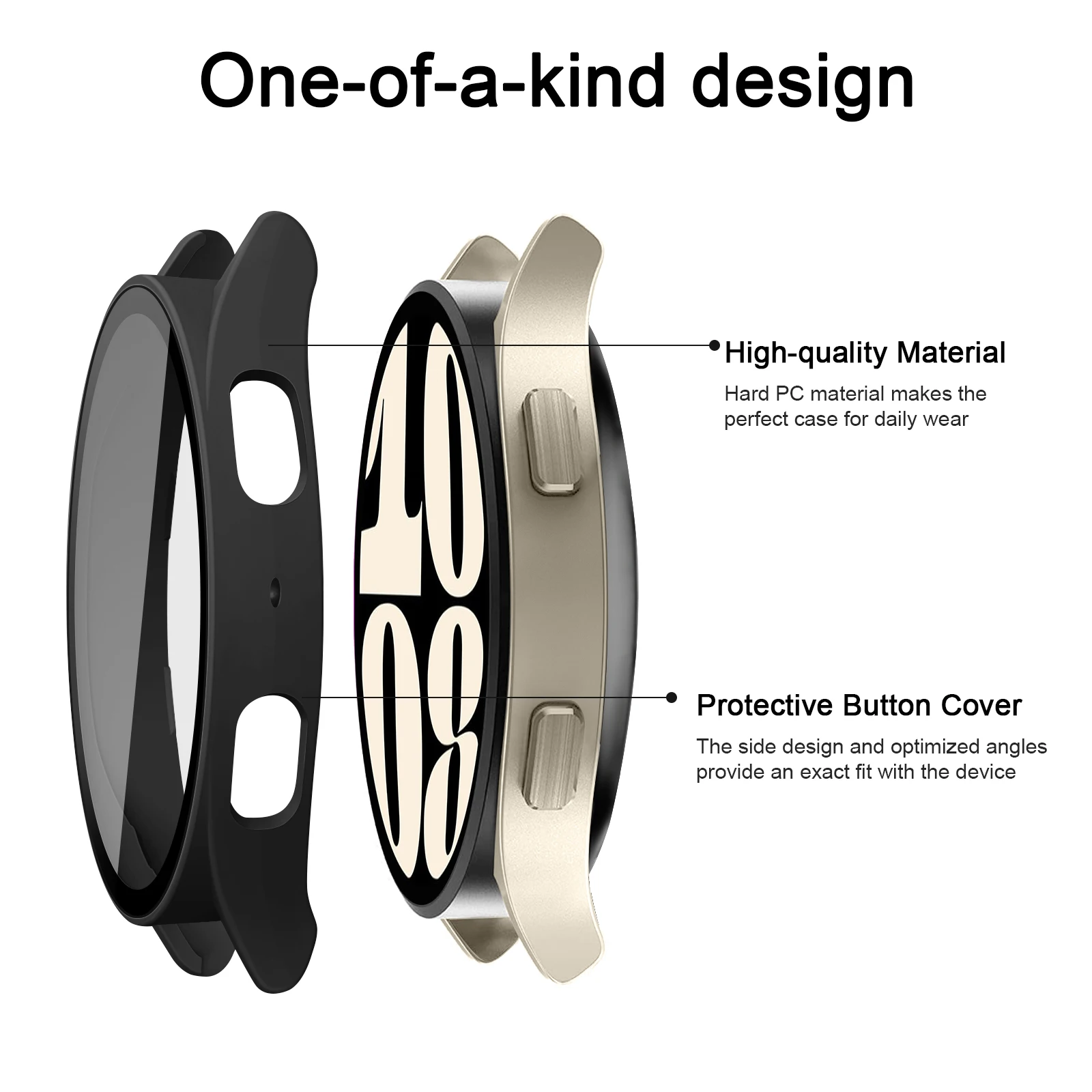 Case for Samsung Galaxy Watch 6/5/4 40mm 44mm Screen Protector Hard PC Protective Cover Bumper Galaxy Watch Tempered Glass Film image 4