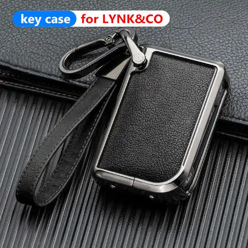 Key Case Cover For LYNK&CO Lynk Co 01 02 03 05 06 09 Hatchback Remote Fob Holder Shell Protector Leather Accessories