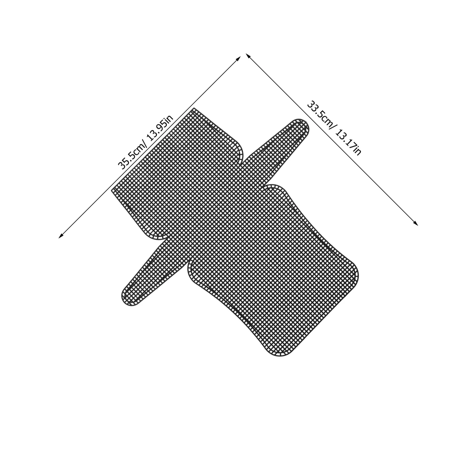 7 Stuks Plastic Raster Canvas Stukken Voor Borduren Multifunctionele Veelzijdige Craft Kit 13.9X13.2 Plastic Mesh Net Mesh Grid vel