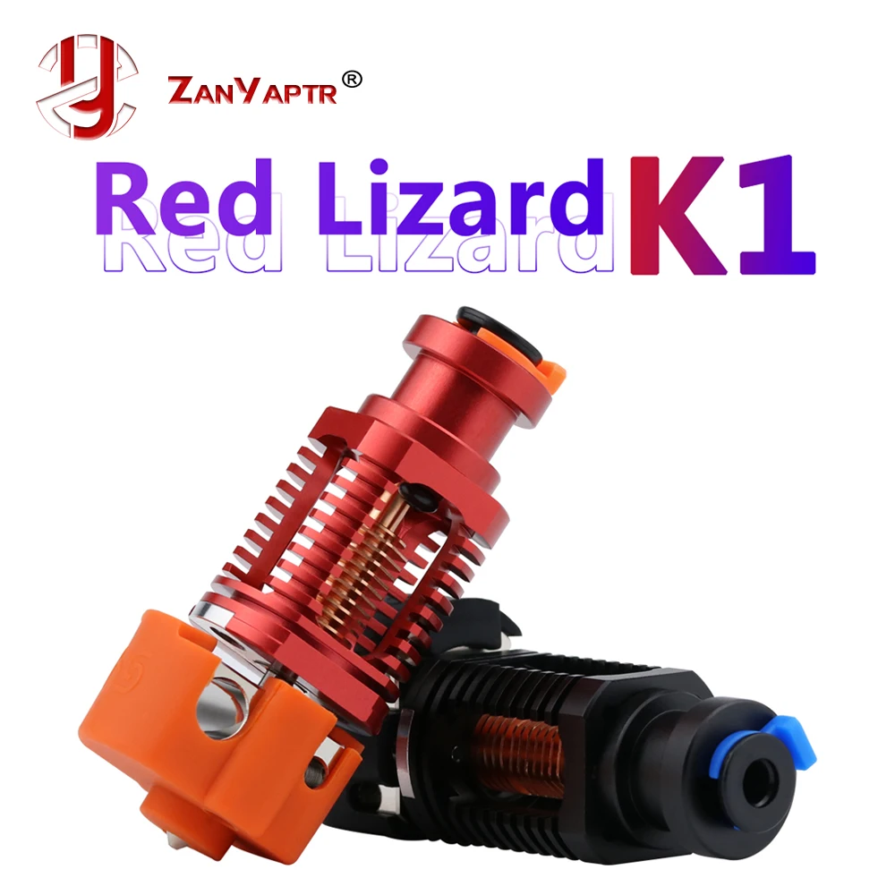 

Горячий Конец Red lisnail k1 V6 Hotend, собранный медный Горячий Конец для Voron 2,4 Prusa I3 MK3 Titan V2, экструдер для 3D принтера