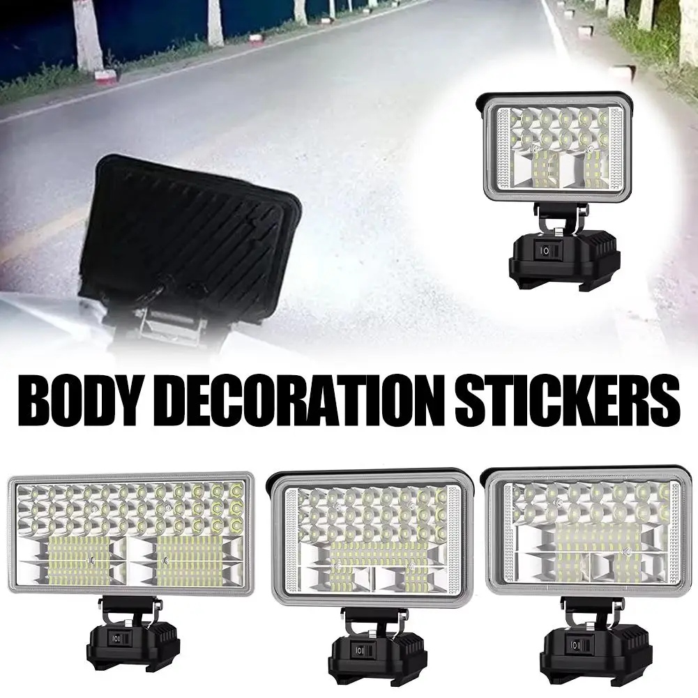 3/4/5/8Inch Waterproof Direct Flood Lights For Makita 18V Cordless Work Light USB Garage Workshop Camping Emergency Lights