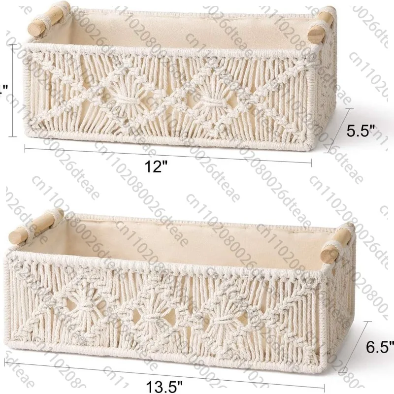 Hand-woven Cotton Rope Storage Basket, Snack Candy Storage, Home Furnishing Hotel, Homestay, Cosmetics Storage Basket