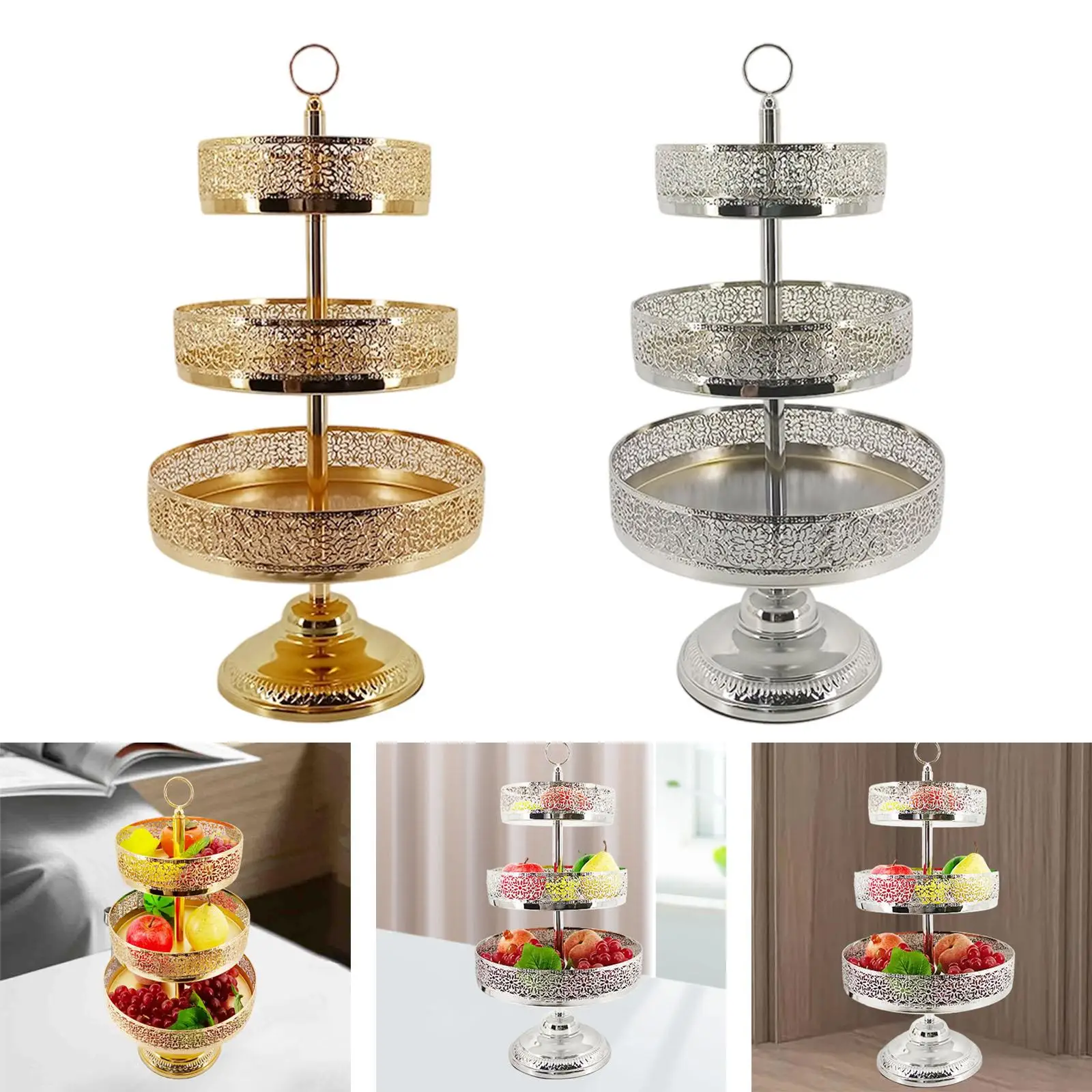 

3 Tiered Metal Cupcake Stand Cupcake Tower for Wedding Baby Shower Event