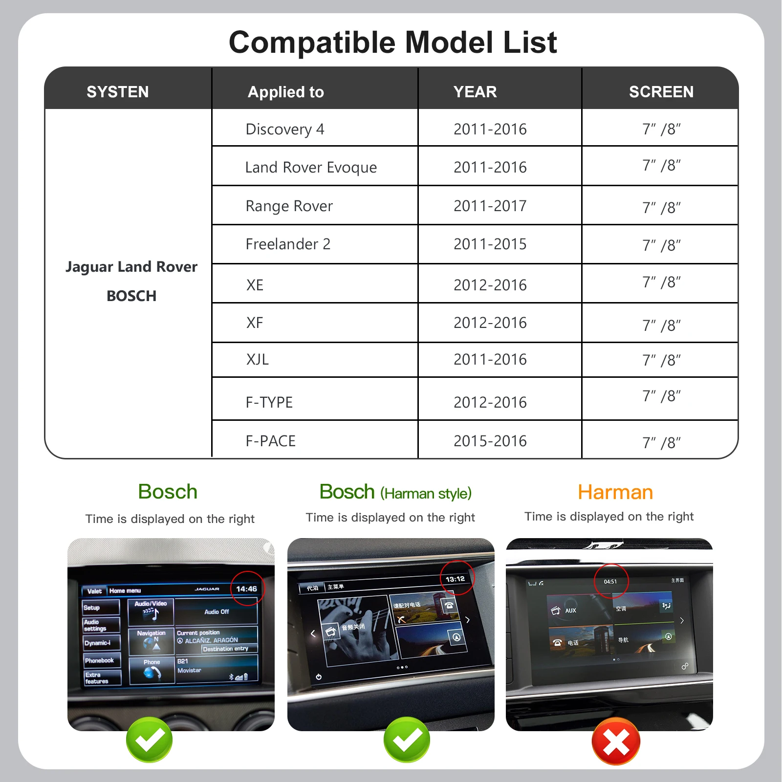 2025 New Wireless Carplay For Land Rover Jaguar Bosch Discovery 4 Aurora Freelander 2 XE XF XJ Airplay  Android Auto