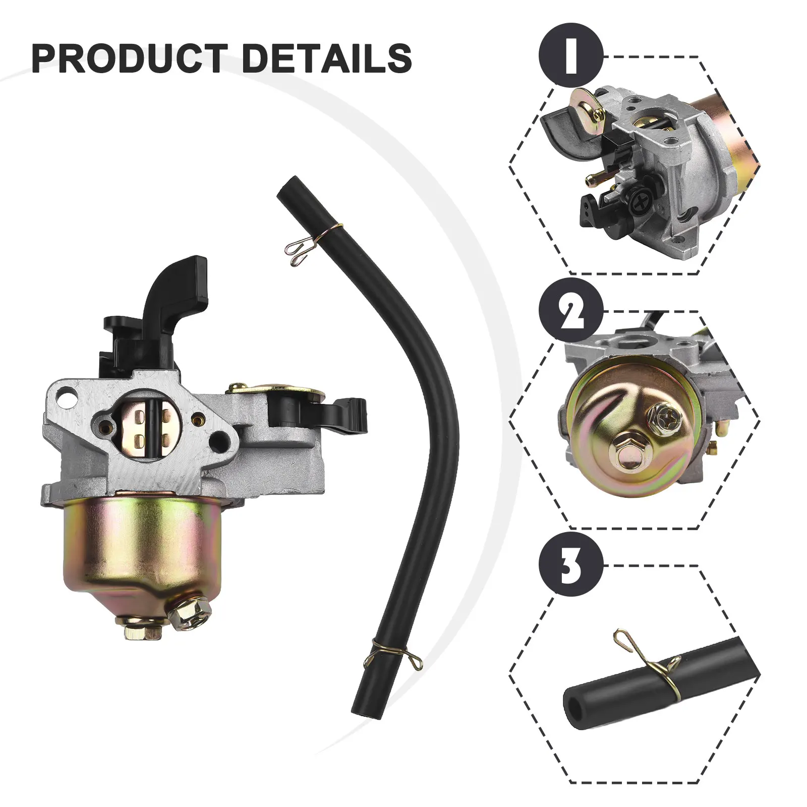 Kit Carburetor Aluminum For Honda GXH50 GX100 Mixer For Loncin Carb G100 G150 Engines Replacement Accessories Element