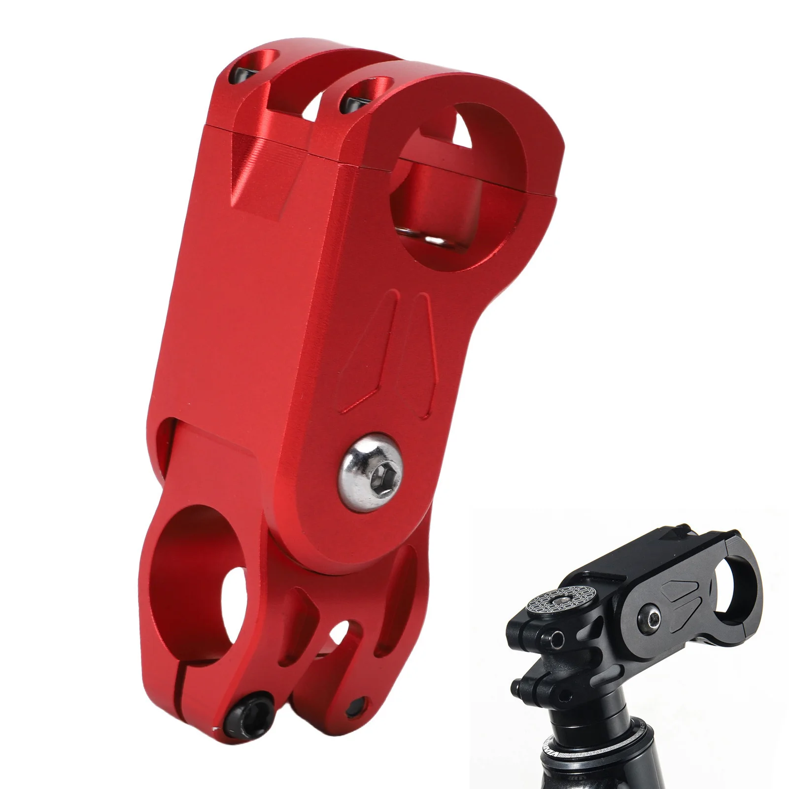 

Handlebar Stem Bike Stem Bike Stem Red Aluminum Alloy Shock Absorbing Handlebar Stem for Mountain Bike Road Bike