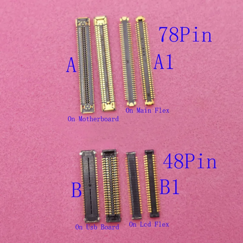 

10-100 шт. Usb зарядное устройство для зарядки ЖК-дисплей гибкий FPC Разъем для Samsung Galaxy A23 A235 A236 A02 A022F 78 48 Pin