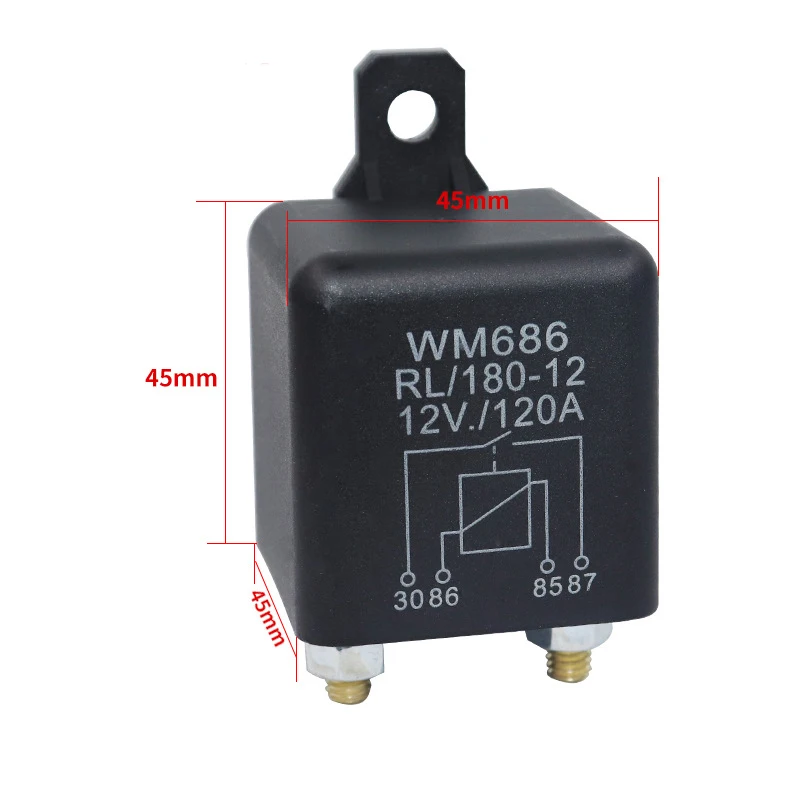 WM686 120A 12V/24V Starting Relay Power Automotive Heavy Current Start Relay Car High Current Relay