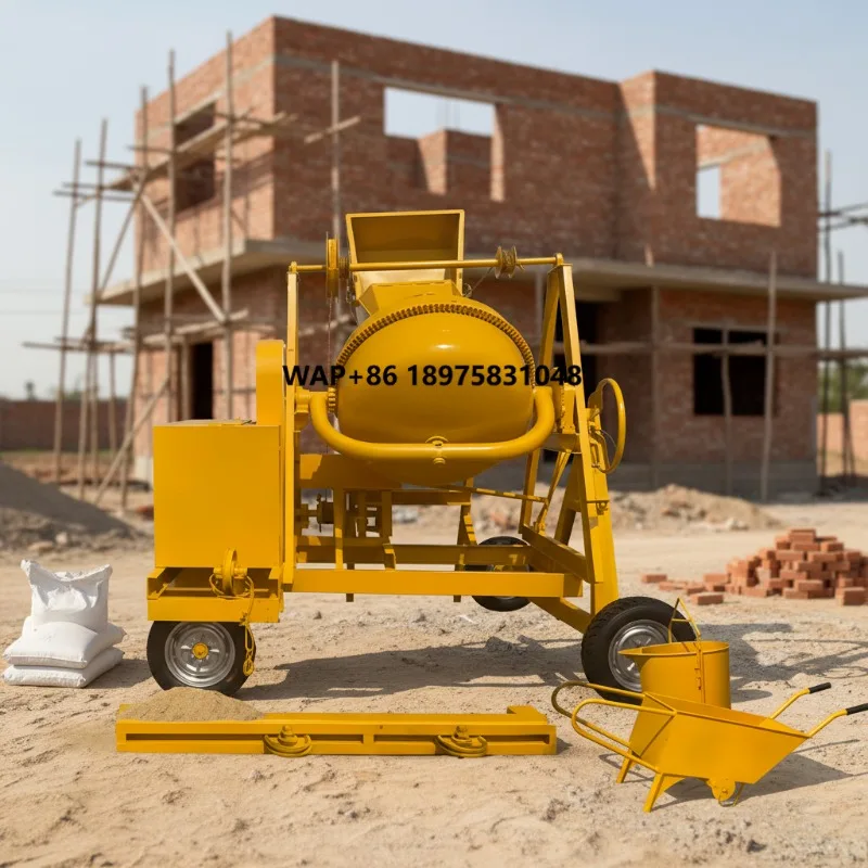 Concrete mixers for buildings, heavy-duty cement mixers with pump power systems
