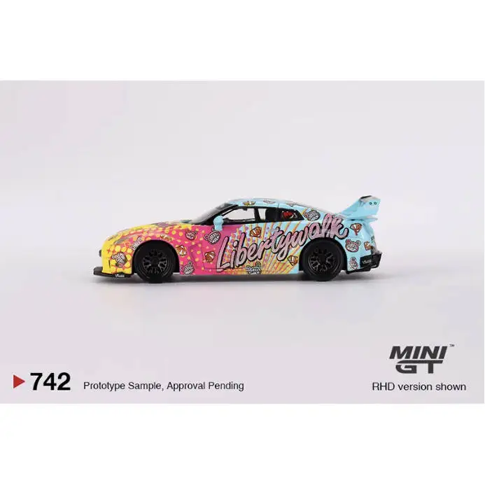 미니 GT 1:64 닛산 스카이라인 GT-R (R35) LB-실루엣 웍스 GT 리버티 워크 쿠마 다이캐스트 자동차 모형 재고 있음 즉시 배송 가능