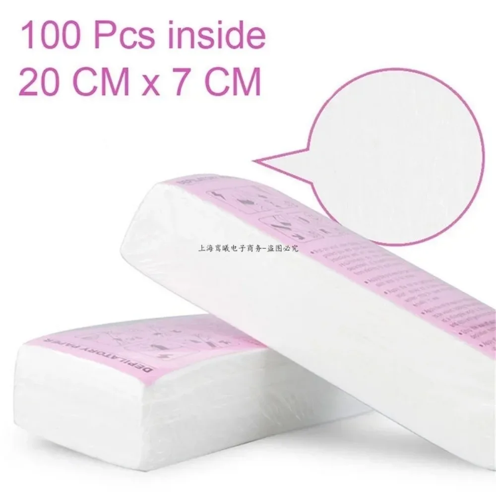 New 100pcs Removal Nonwoven Body Cloth Hair Remove Wax Paper Rolls High Quality Hair Removal Epilator Wax Strip Paper