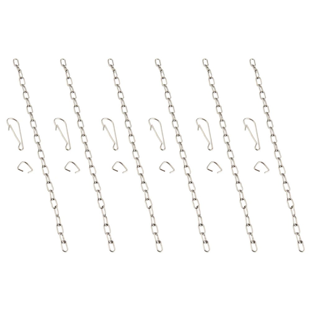 25cm Toilet Tank Stop Valve Chain With Hook End And C-ring End Replacement Stainless Steel For Most Toilet Stop Valves