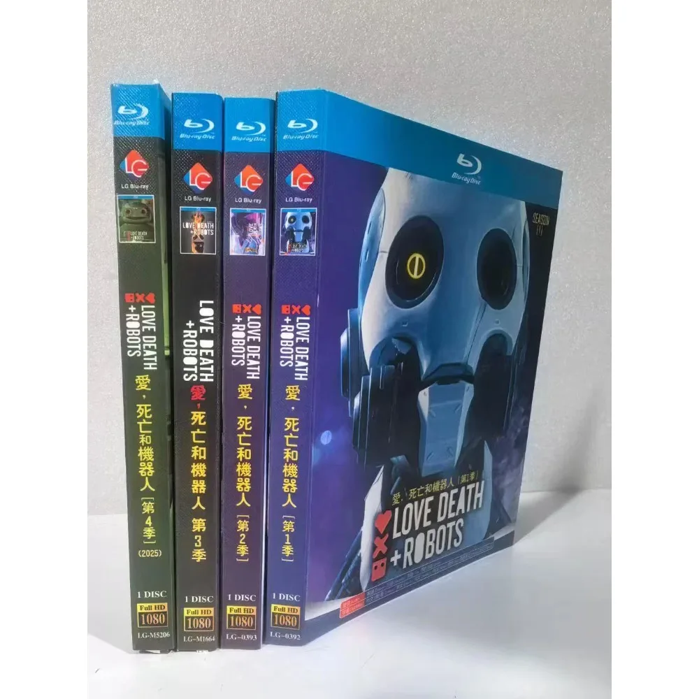 Love, Death & Robots Season 1-4 (2025) ：4 Disc All Region New Box Set Blu-ray Disc