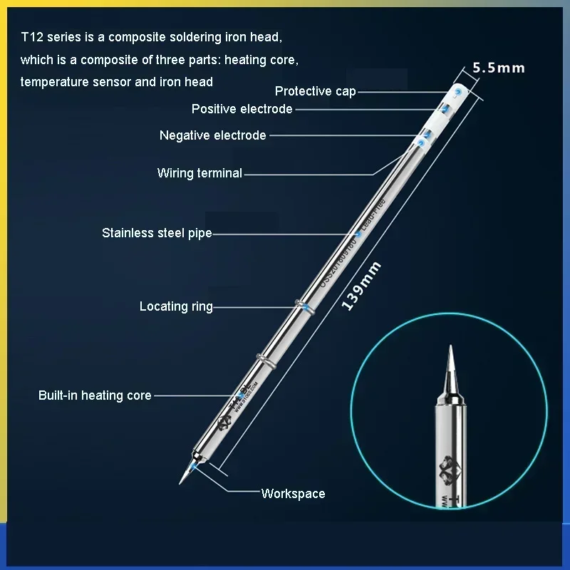 OSS T12 T12-X Plus Soldering Tip BLS/BJS/SKUS/KU/SUK/LS/ILS Tip For T12 Series Soldering Station High Quality Hard Tips Tools