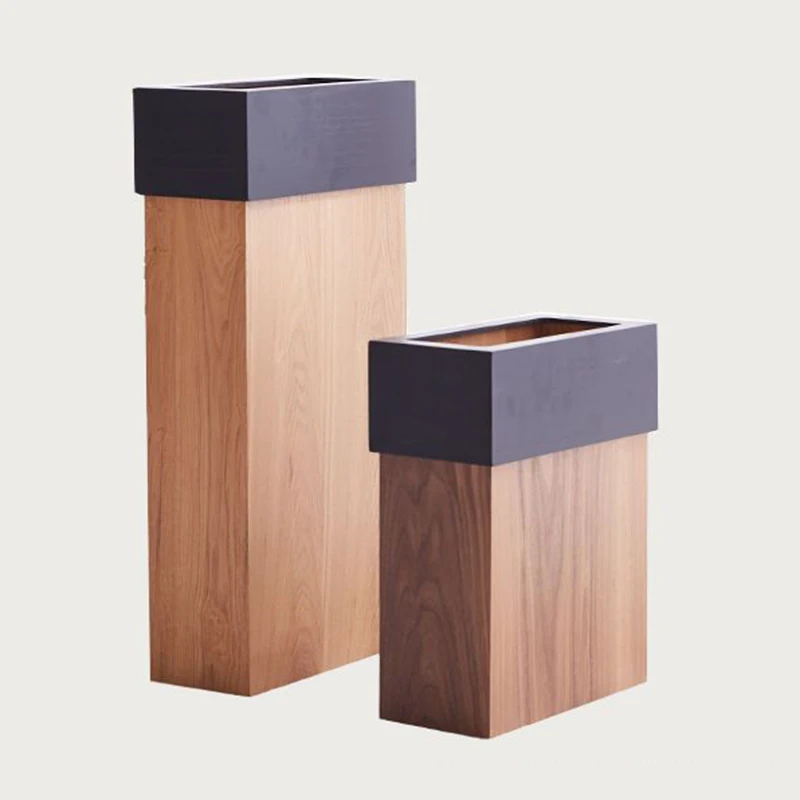 Nordic Wastebasket Simple Living Room Kitchen Trash Can Modern Large Capacity Litter Bins Household Restroom Movable Waste Bins