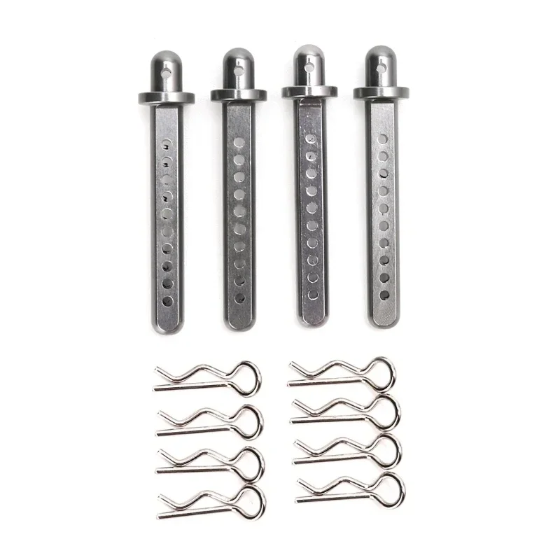 

4Pcs/set Aluminum RC Car Body Post Mounts For 1:10 Axial SCX10 90022 90027 90028 RC Car Crawler