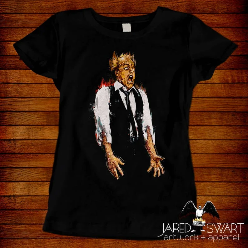 Scanners T-shirt based on the 1981 cult classic movie. Sizes S M L XL 2XL 3XL 4XL 5XL also in ladies fit S-2XL