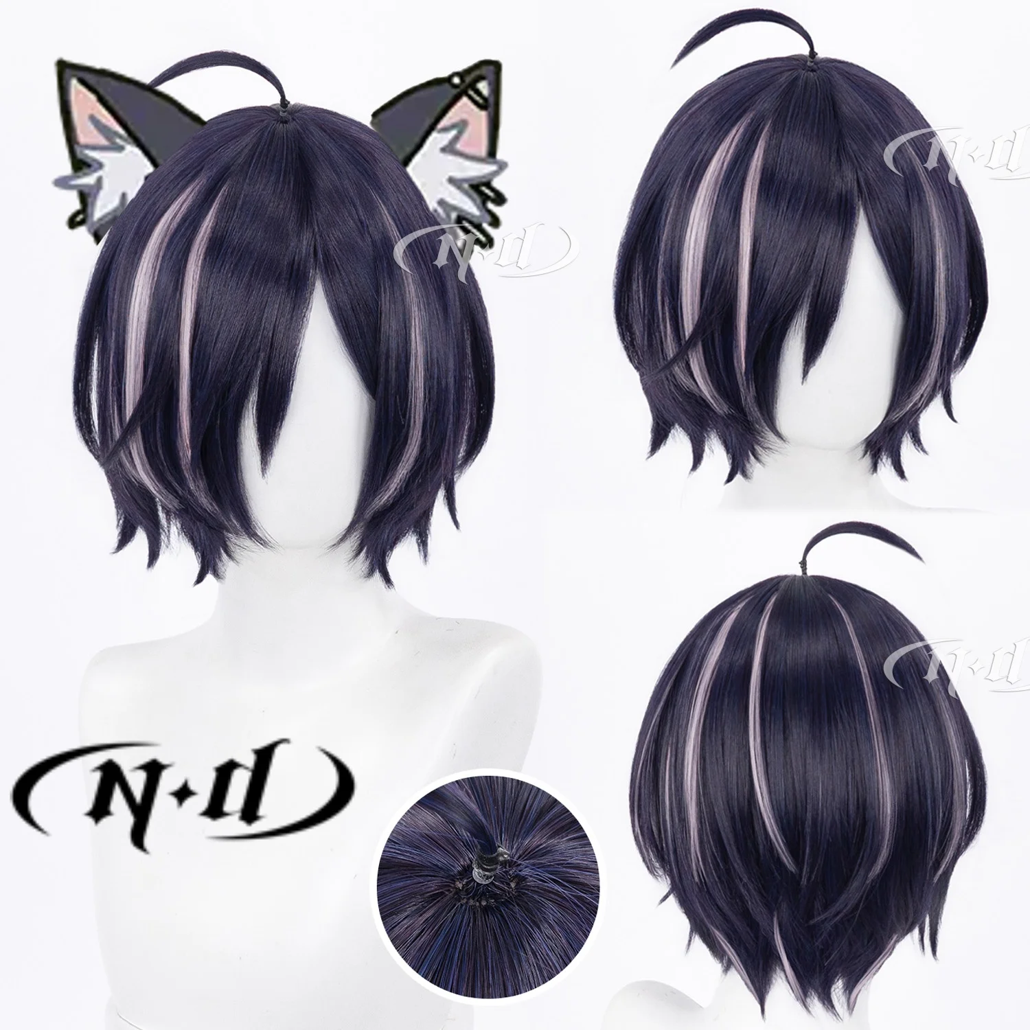 ND Brand Yurufuwa Anaru Tenshi Hameko Hameneko Chainsmoker Cat Yani Neko Cosplay Wigs Hair Hairpiece for Comic-con Cosplayer
