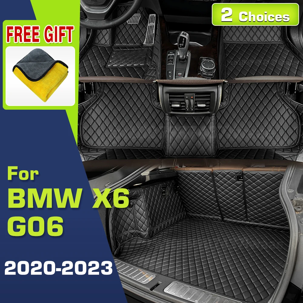 

Автомобильные коврики для BMW X6 G06 2020 2021 2022 2023, коврик в багажник на заказ, автомобильные подушечки для ног, ковер, аксессуары для интерьера