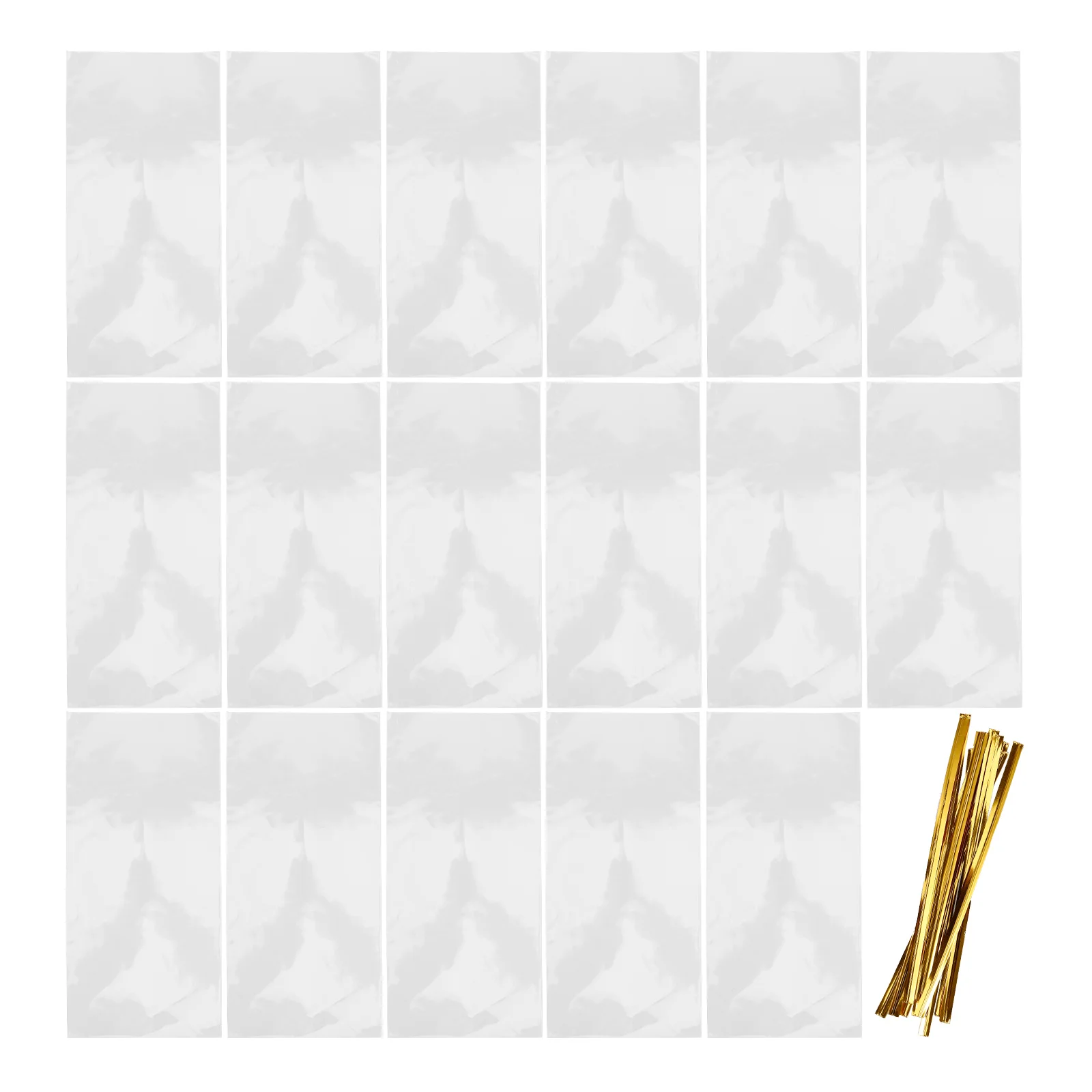 

1 set Transparent Packaging Bags 12.5x27.5cm for Candy Gifts Treat Goodie Favor Bags Birthday