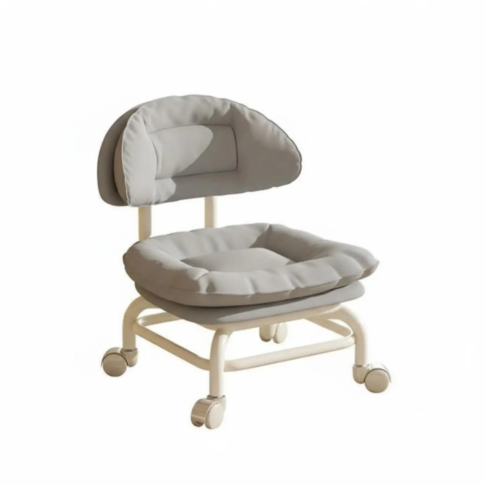 布張りキャスターシート、サポートレスト付き、フル回転パッド入り、エディキャスタースツール、サポートレスト付き、お手入れ簡単、人間工学に基づいたデザイン