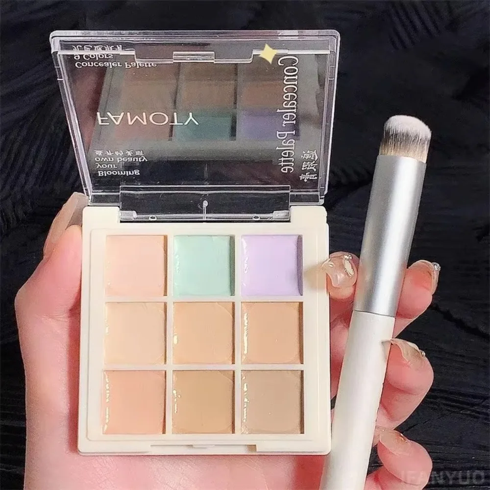 Wasserdichter 9-Farben-Concealer, langanhaltender Fleck, Akne-Druck, Augen-Concealer, Reparatur, Foundation, Augenringe, Concealer-Palette