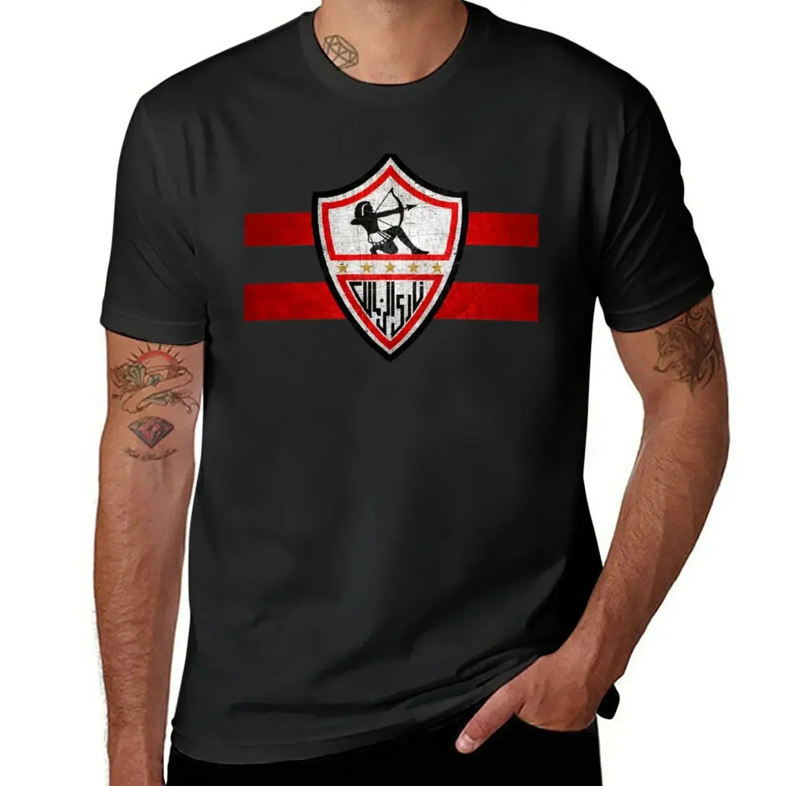 New Zamalek soccer football fans Giza Egypt T-Shirt graphic tees graphics designer men heavyweight Round Collar Outfits funny