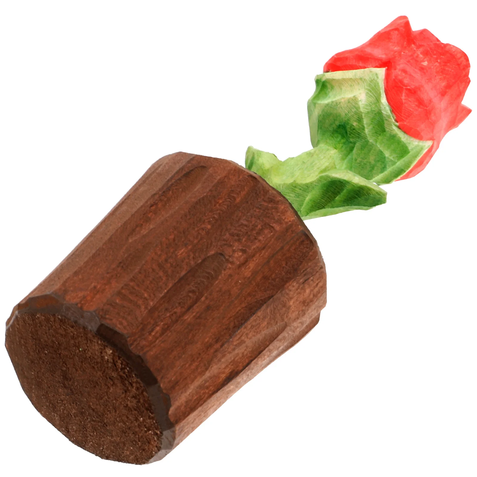 

Romantic Wooden Rose Hand Carving Eternal Flower Ornament Valentine Home Decor Table Decoration Gift for Wife Girlfriend