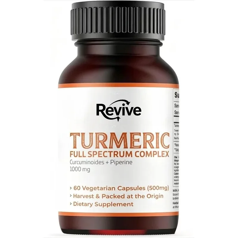 Turmeric Capsules 1000mg Containing 95% Curcumin and Piperine -60 Capsules Vegetarian Supplement