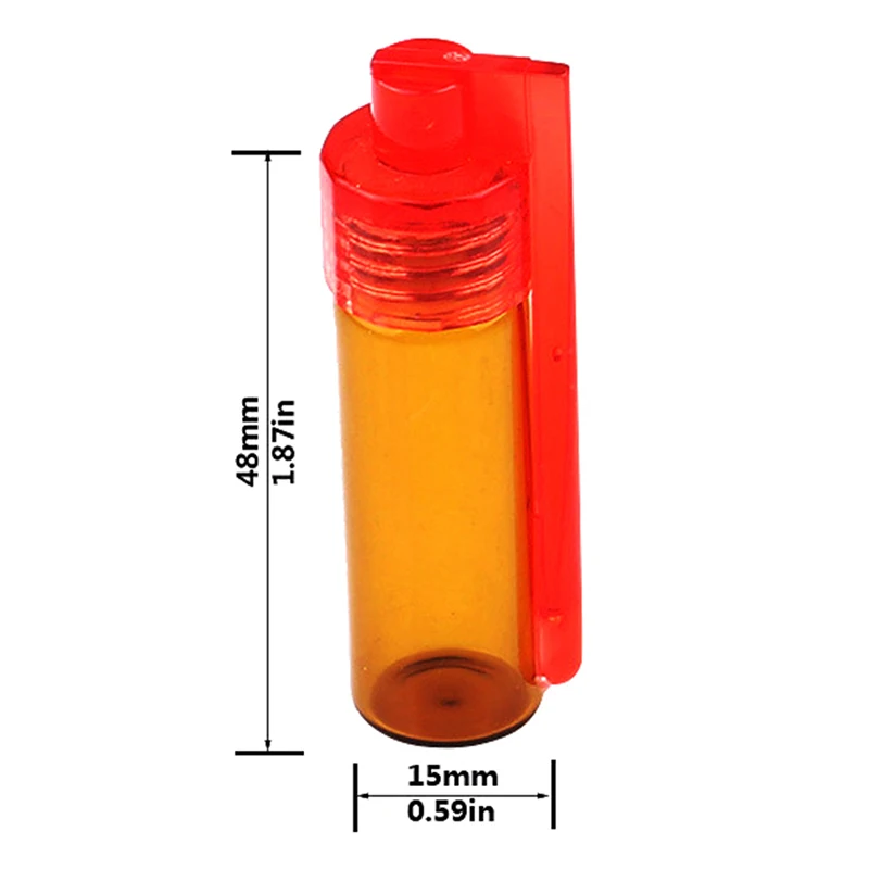 Portable Pill Storage Glass Round Bottle Sealed Waterproof Pill Case Random Color