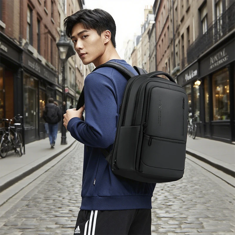Expandable Thickened Capacity Backpack Can Hold 16-Inch Laptop Double Shoulder Bag for Computer Notebook with Large Storage