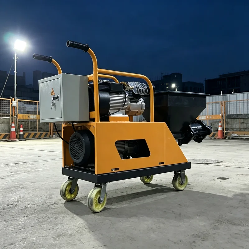 Concrete Pump Mounted Diesel Power Unit for Outdoor Building Mortar Plastering Project