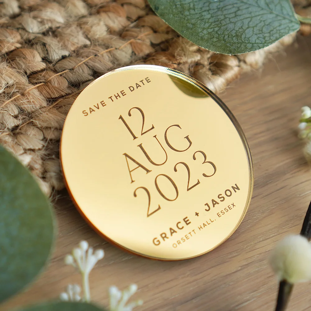 Personalized Acrylic Save The Date Cards Minimalist Wedding Seating Decor Custom Place Names Table Tags Invitations Modern Gifts