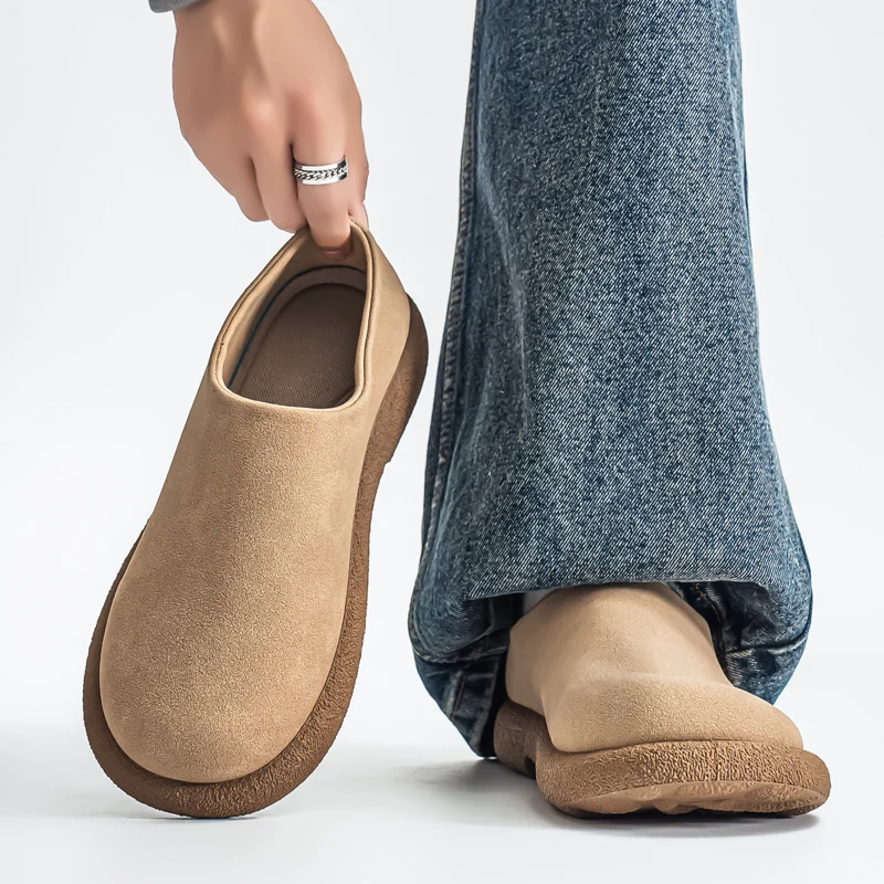 

2025 Model Mueller Shoes - Men's Half-trousers with Soft Soles, Loungewear Style, Half-covered Slippers