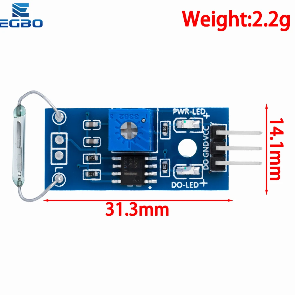 1PCS~20PCS G123-08 LM393 Reed Sensor Module Magnetron Module Reed Switch Magnetic Switch for arduino Diy Kit
