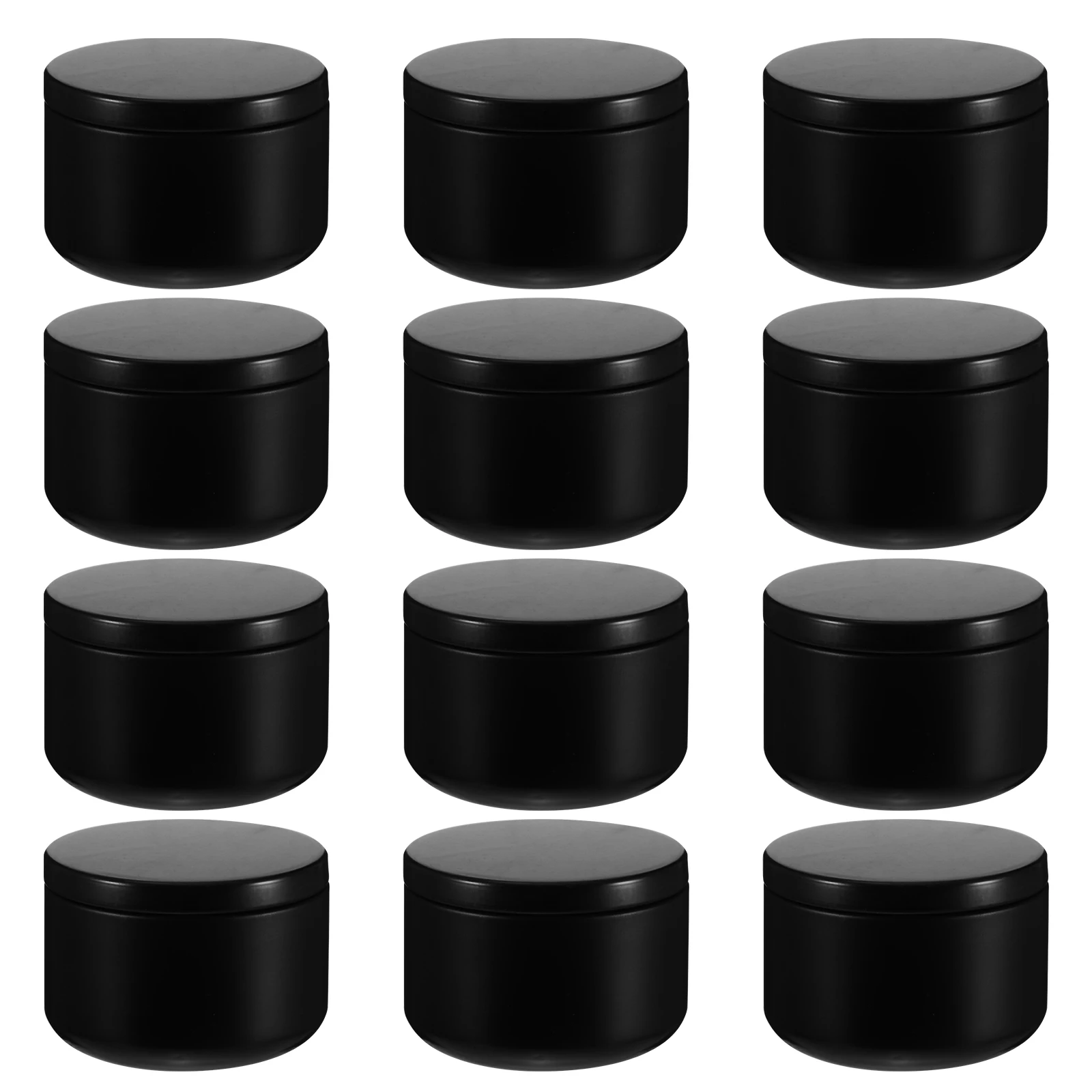 

12 Pcs Jar 53x37mm Jar Oil Tin Vintage DIY Craft Travel Size Metal Sealed Storage Container