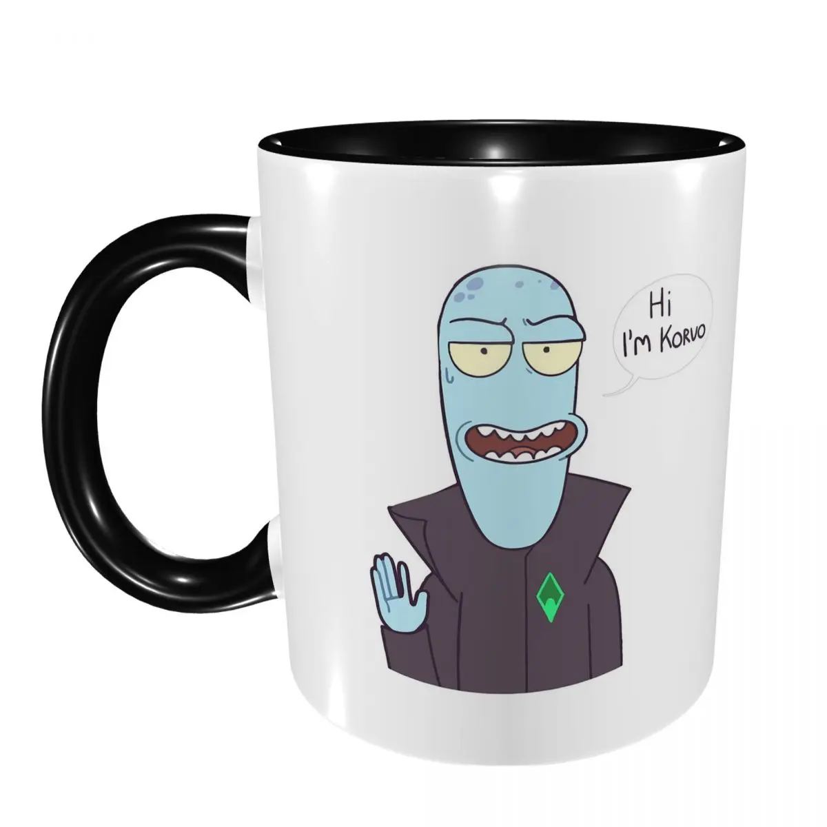 Cartoon Solar Opposites Funny Korvo Mug Funny Ceramic Coffee Cups Tea Mugs Milk Cup Drinkware Gifts for Woman Man