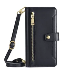 Wallet Case for Huawei Pura 80 Ultra 70 Pro Plus 5G Flip Leather Book Phone Cover Stand Card Holder with 2 Straps