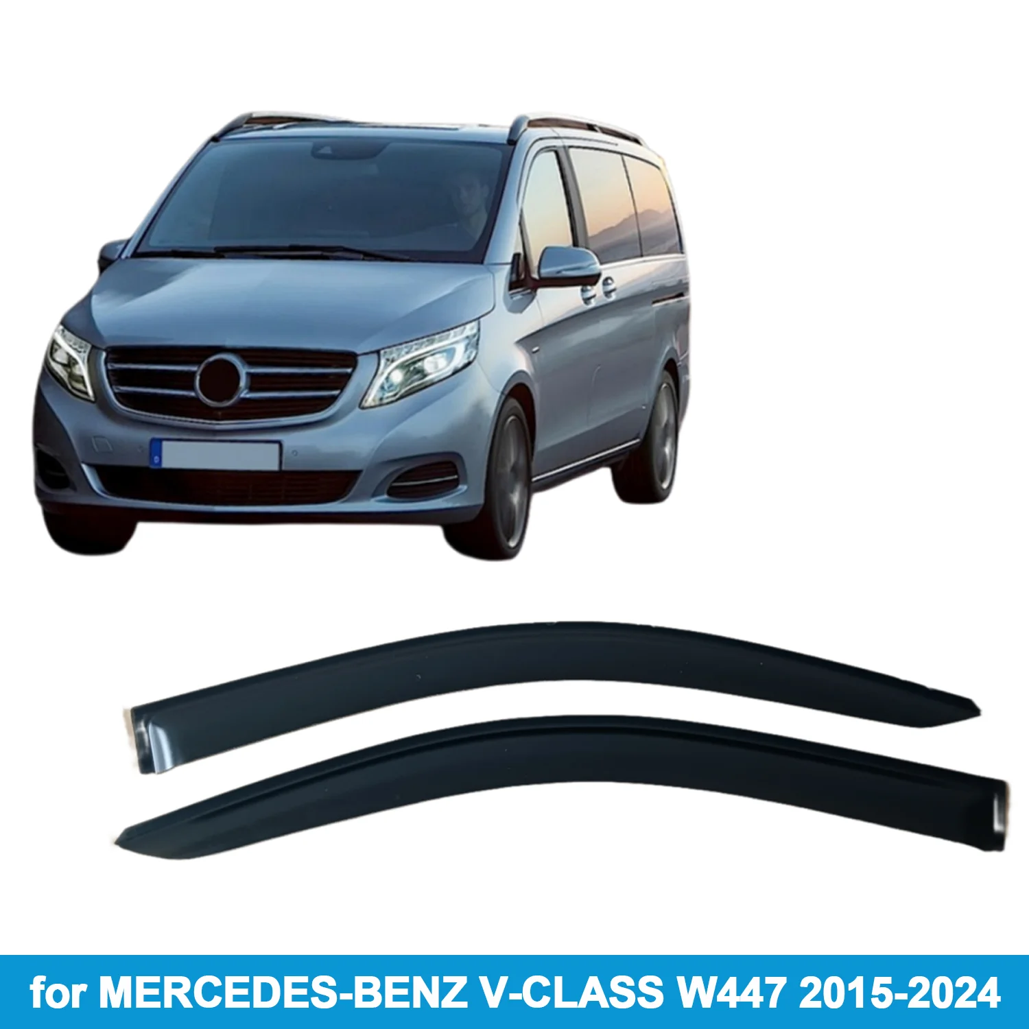 

Оконный козырек для MERCEDES-BENZ V-CLASS W447 2015-2024, защита от дождя, боковой дефлектор, защита от атмосферных воздействий, лента для наружного крепления