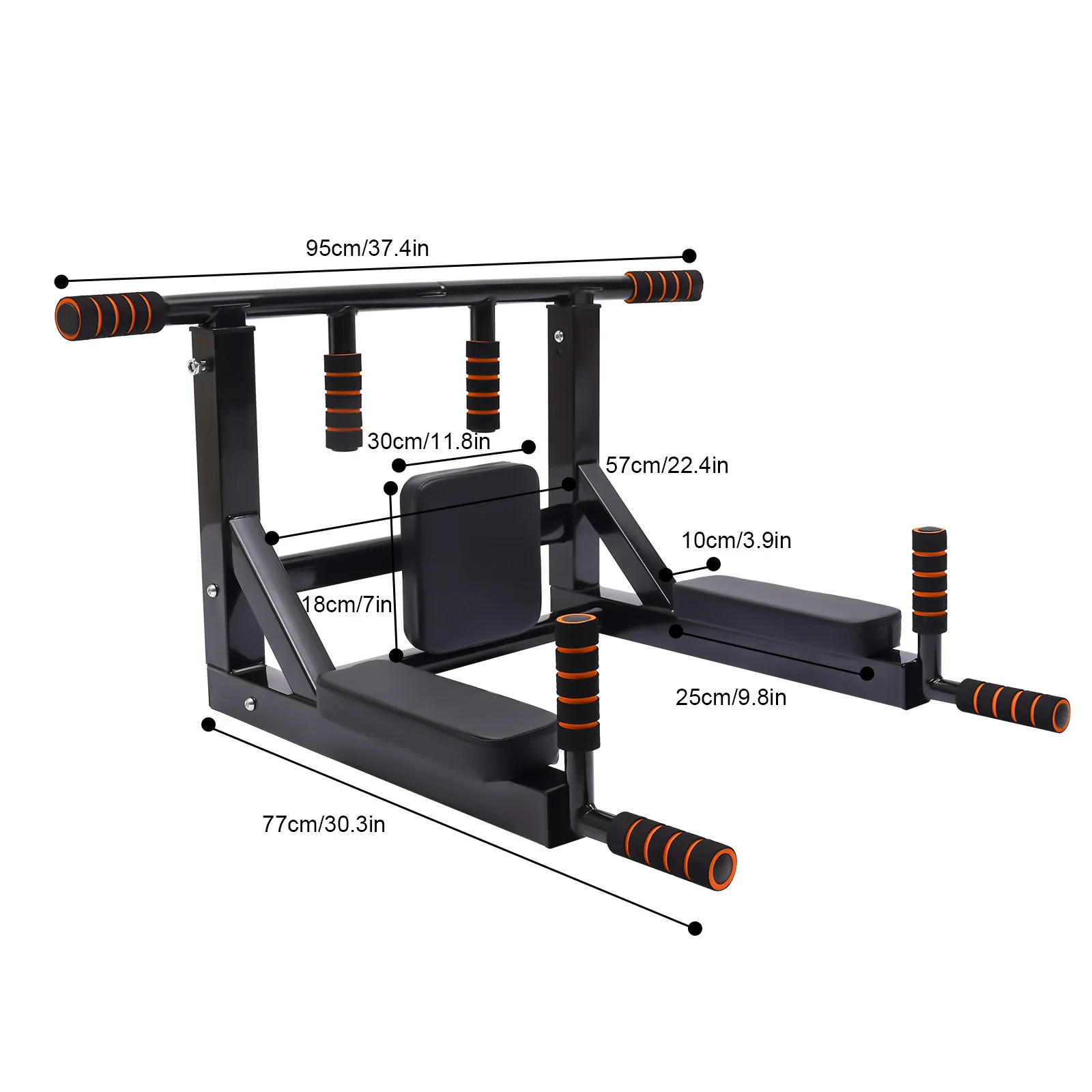 200kg Multifunctional Wall Pull-up Fitness Equipment,Indoor Dip Stand,Horizontal Bar,Training Equipment for Home Gym Workout