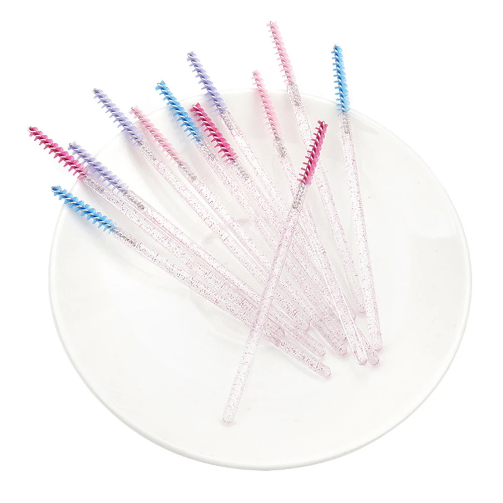 50 pz Cristallo Pennello Per Ciglia Usa E Getta Mascara Bacchette Estensione Delle Ciglia Microbrush Sopracciglio Applicatore Pennello Per Trucco Strumenti di Bellezza