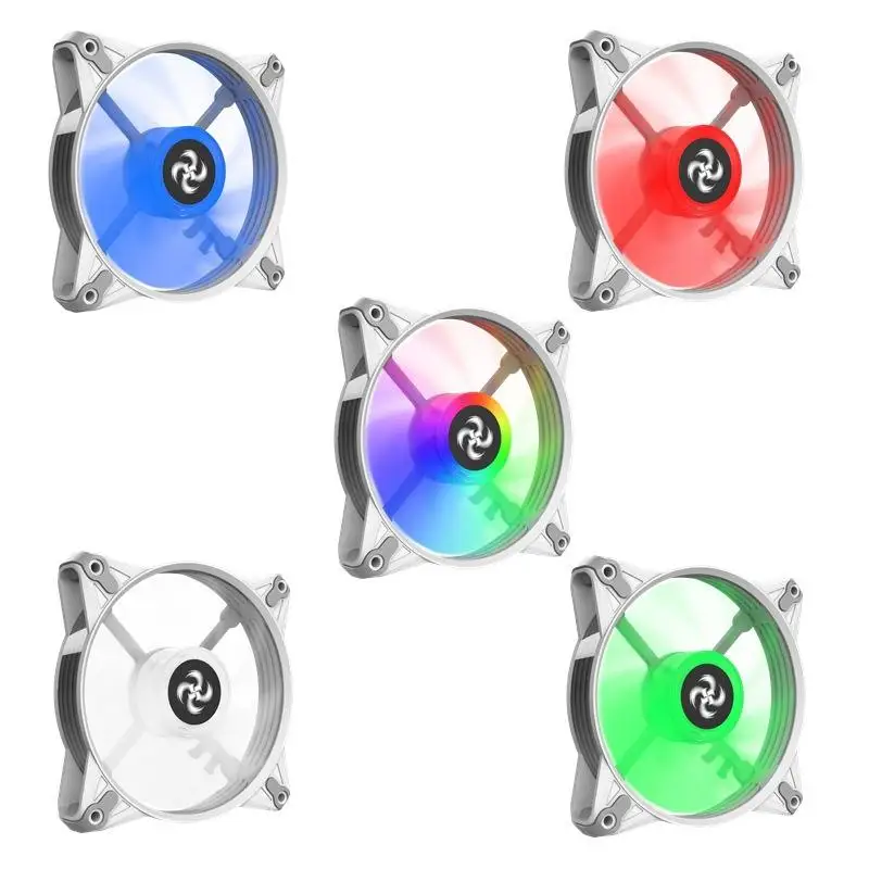 

1 шт., 120 мм, вентилятор для корпуса компьютера, 4-контактный интерфейс, RGB, игровой охлаждающий компьютерный вентилятор для ПК, настольные компьютерные чехлы, бесшумный вентилятор