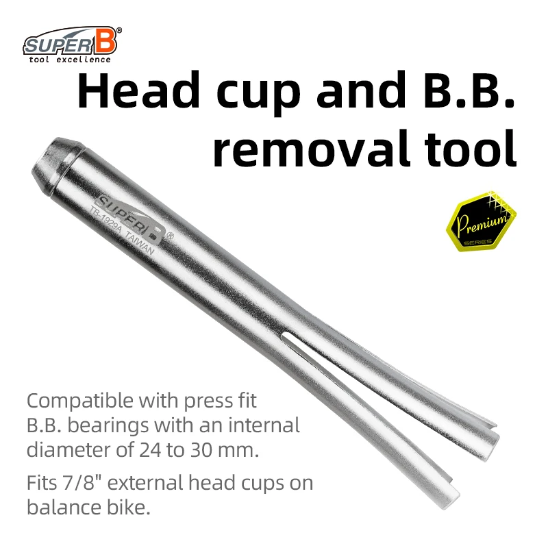 Super B Bicycle Repair Tool Head Cup and B.B. Removal Tool Fit B.B. Bearings with An Internal Diameter of 24 to 30 mm