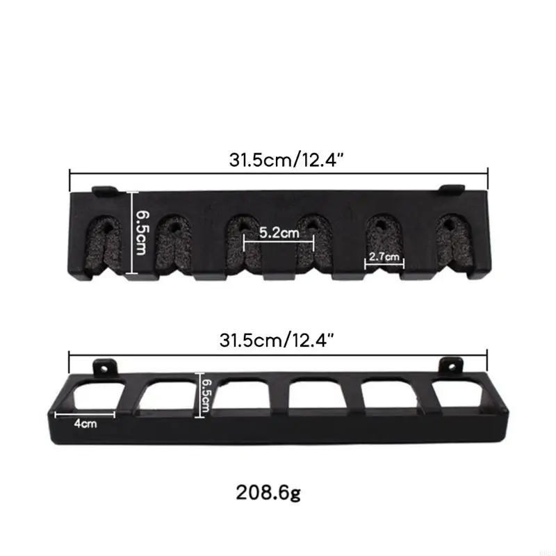 652D แนวนอนตกปลา Rod Rack ผู้ถือติดผนัง 6 Rod Fishing Rod Storage Racks