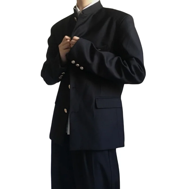 Filme japonês Cosplay Uniforme para homens e mulheres, casaco JK Suit, conjunto de jaqueta estilo universitário, casacos de escola secundária, novos Corvos, Preto