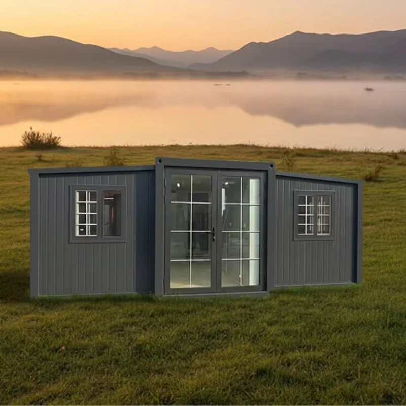 YG Customized Luxury 20ft 40ft Double Wing Expandable Container House 2-4 Bedroom 2-Story Modular Home For Apartment & Hotel Use