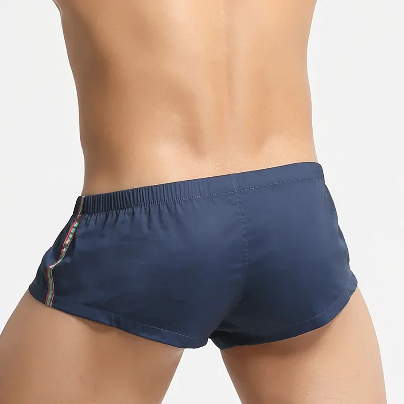 ملابس داخلية رجالية بزاوية مسطحة، قطن متوسط الخصر ومنخفض، لون متباين، حقيبة مرتفعة على شكل حرف U، مثيرة #6