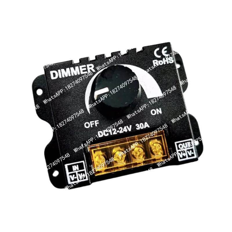 DC12V-24V 30A rotary switch, led soft and hard light strips, light strips, dimmer, brightness regulator