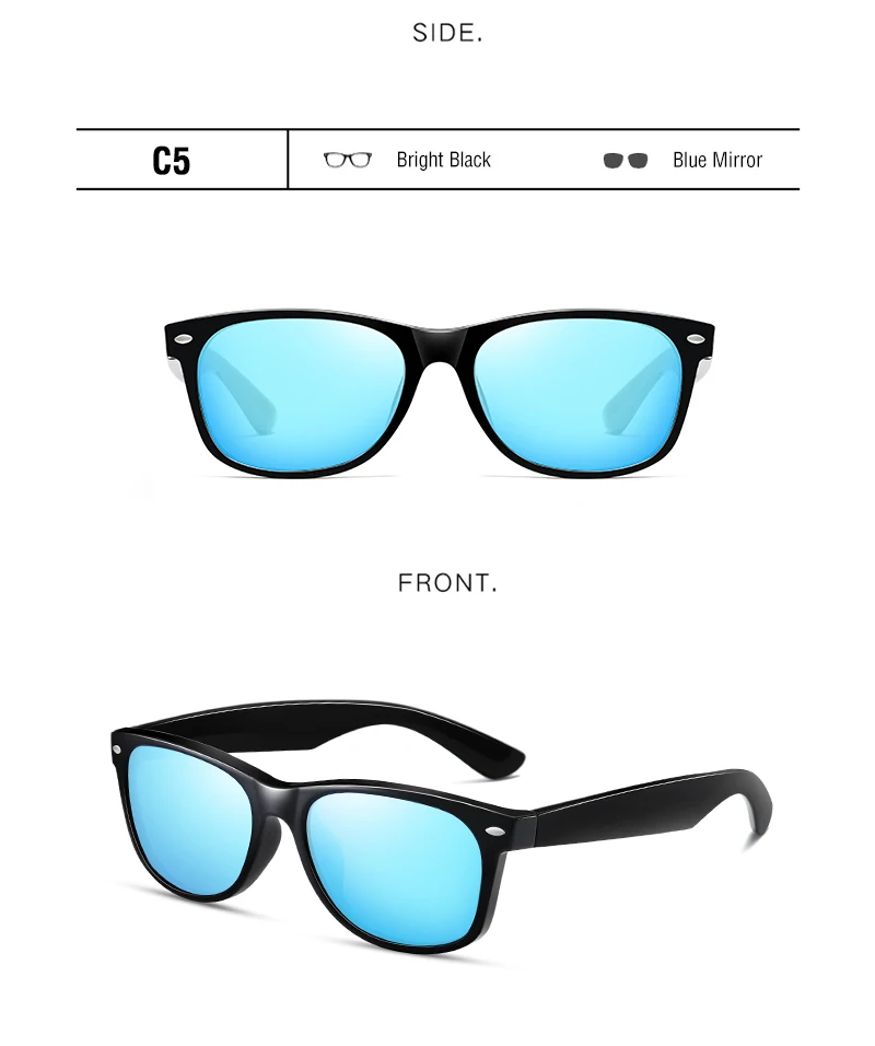 CRIXALIS Polarisierte Sonnenbrille für Herren, Retro-Spiegelbrille, für Herren, zum Fahren, Vintage, Reisen, Angeln, klassische Sonnenbrille für Damen, 400 – Detail 17
