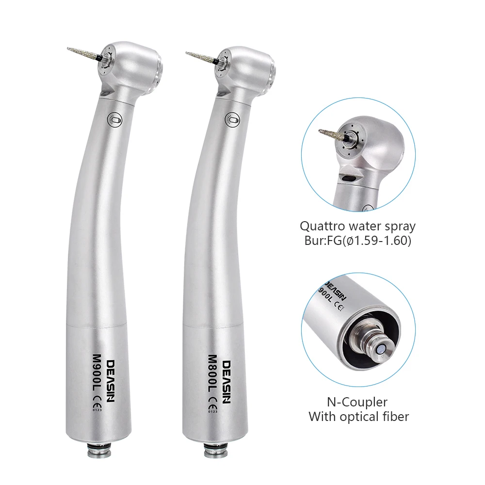 On Sale M800L/M900L N-Quick Coupling de ntal high speed air turbine fiber optic handpiece Torque Head Ultralight Titanium Body